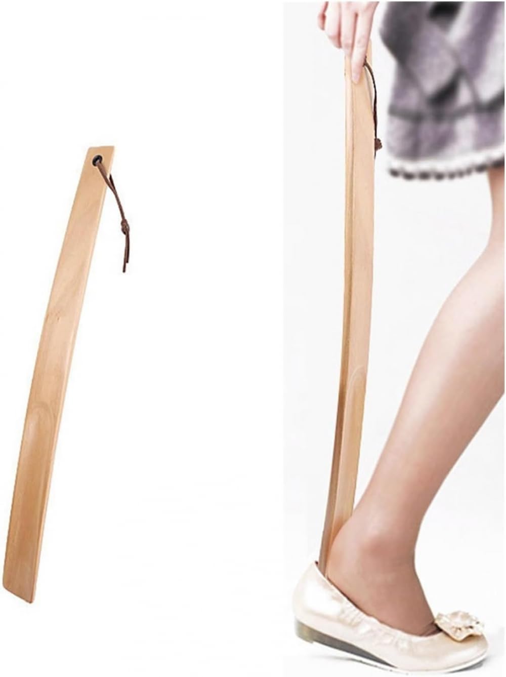 Calzador, calzador largo, Calzador de madera profesional, calzador de mango largo Flexible, útil levantador de zapatos, cuchara profesional for zapatos, herramientas for el hogar, calzador