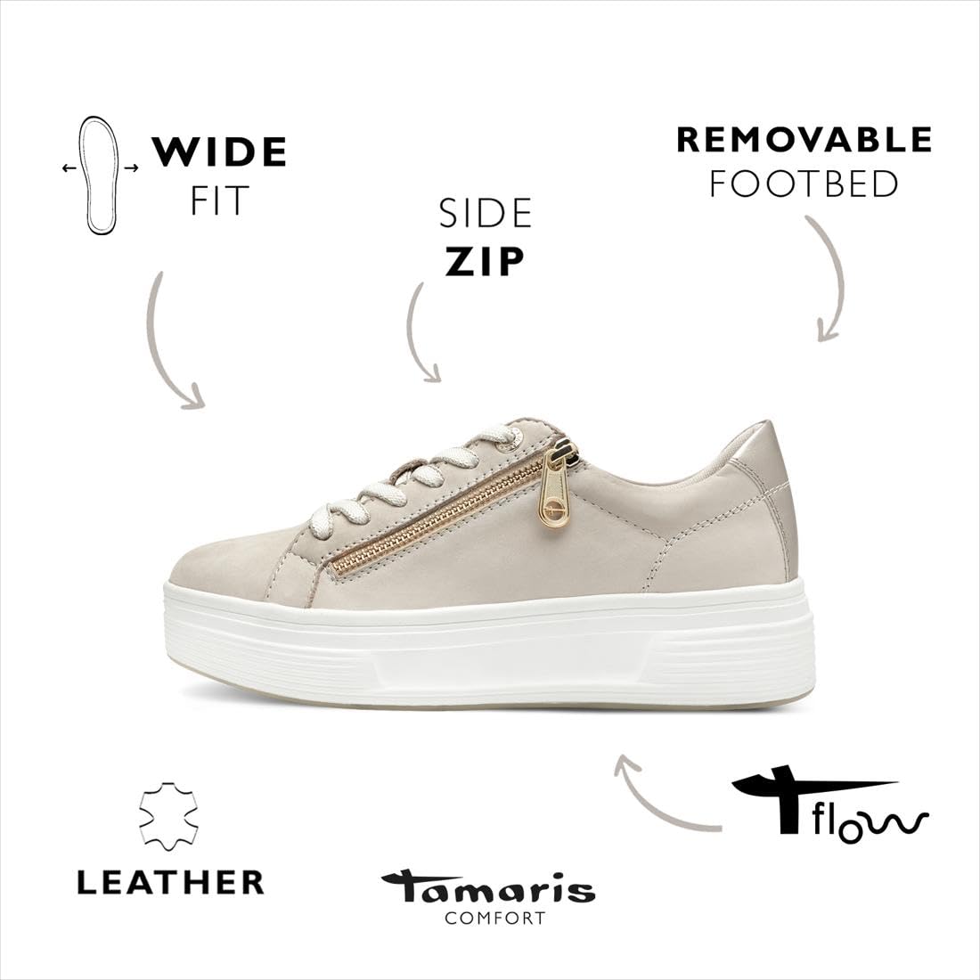 Tamaris Wide FIT Sneaker 8-83726-44 H-Weite