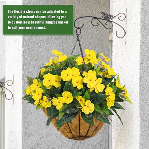 2 Pieces Artificial Flower Impatiens for Balcony Garden Bonsai Decoration image 3