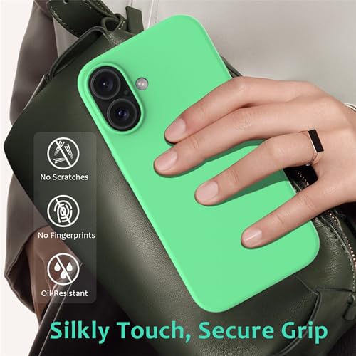 Image of ArmourPro Silicone Back Case for iPhone 16 Soft-Touch Case | Green