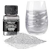 NiHome Edible Food-Grade Glimmer Powder Glitter Luster Dust Food Decorating Sprinkle Dust for Drink Wine Beverage Cake Candy Dessert Home Bakery Restaurant Vegan Allergen-Free (0.18oz/5g, Metallic)