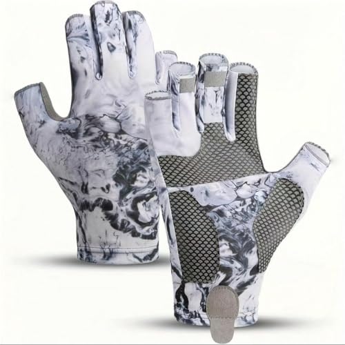 Guantes de pesca protector solar para evitar quemaduras en navegación y pesca a mosca