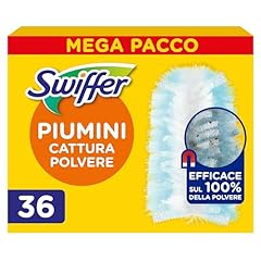 Swiffer Duster Piumini Cattura Polvere, 36 Piumini, Cattura e Intrappola Polvere e Sporco, Raggiunge I Punti più Difficili della Casa, Maxi Formato