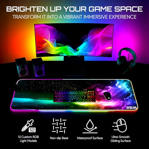 Gerlos RGB Large Gaming Mouse Pad