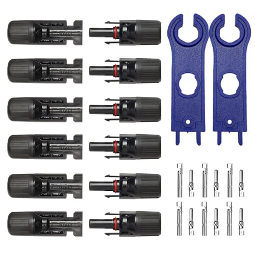 Dawnice 6 pares de conectores solares 30A 1000V macho/fêmea IP67 conectores à prova d'água com chav
