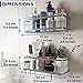 KINCMAX Shower Shelves 2-Pack - Self Adhesive Caddy with 4 Hooks - No Drill Large Capacity Stainless Steel Wall Shelf - Aesthetic Organizer for Inside Bathroom - Polished Silver