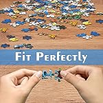 Puzzles pour adultes 1000 Pièces, Peinture Maisons avec Affiche Interlock Lettre parfaite sur le dos Pas de poussière, Décor Maison Jouet cadeau de fête pour les hommes Femmes Aînés (27,5"x19.6")