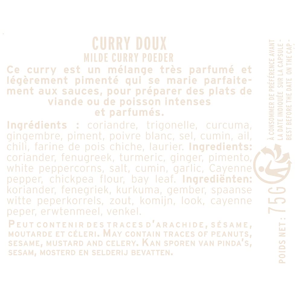 ALBERT MENES AM - Les Epices - Curry 75 g - Lot de 3