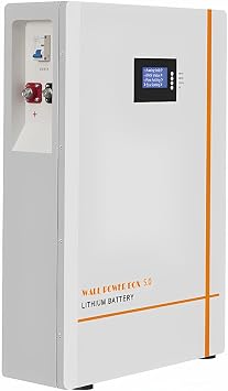 powerwall 51.2V 100Ah LiFePO4 Lithium Battery, Grade A Cells, 5120Wh Deep Cycle Battery with CAN and RS485 Communication Interface, 15000+Cycles, RV, Solar, Marine, Overland, Home Energy Storage