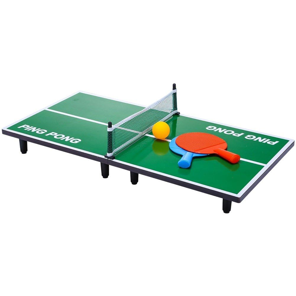 Tavolo Pong Pieghevole Portatile per Interni Ed Esterni, con, 2 Racchette Pong E 1 Pallina, Ideale Come Regalo per Bambini.