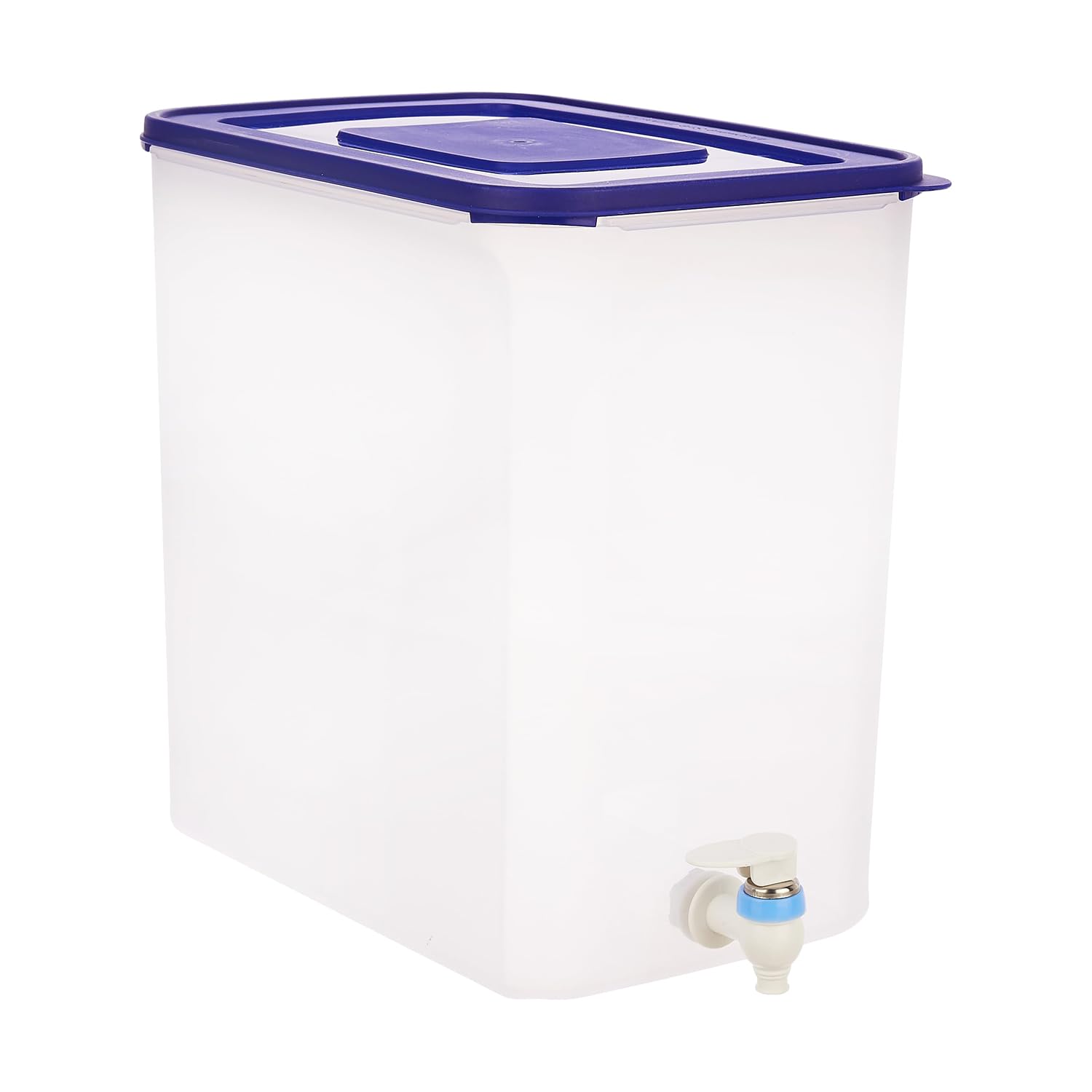 Amazon Brand - Solimo Plastic 10 Litres Modular Container With Airtight Lid Kitchen Storage/Organiser,Multi-Purpose Containers,Bpa Free For Whole Grains,Flour,Snacks,Cookies,Pasta (Blue,Set Of 1) (B0B9HV7VMJ) Amazon Price History, Amazon Price Tracker