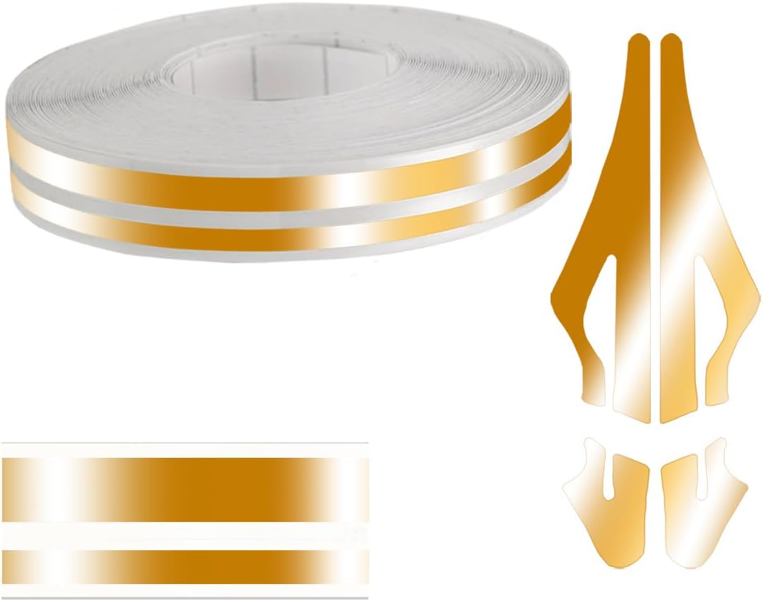 32Ft Car Pinstriping Tape, Vinyl Pin Striping Decals Car Trim Stripe Tape DIY Stickers, Universal Car Hood Body Side Stripe Glossy for Auto Motorcycle Home Door Musical Instrument (Red)