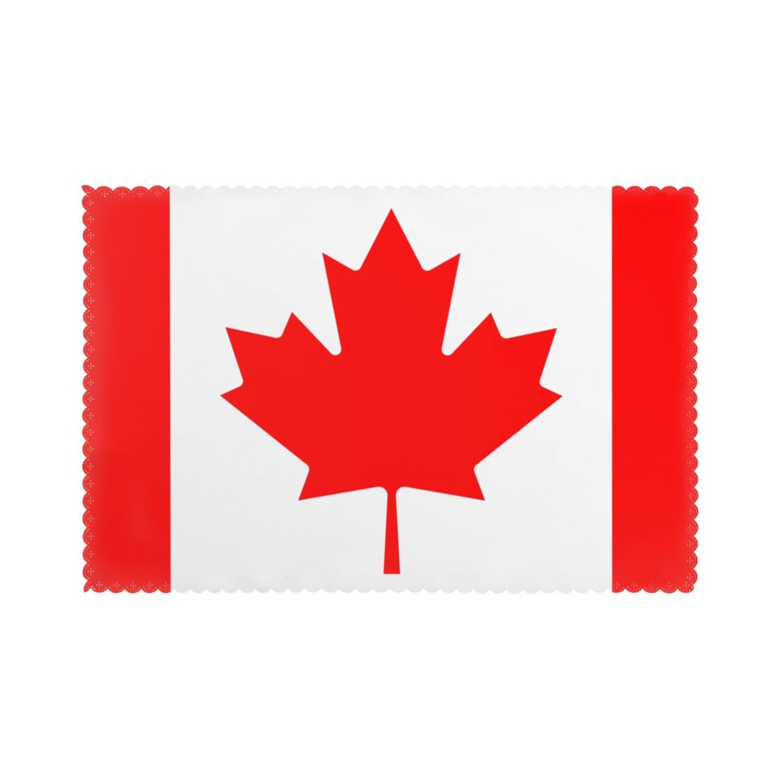 Canadian flag Placemat set of 6, oil-proof, washable, suitable for kitchen, restaurant, party, etc.