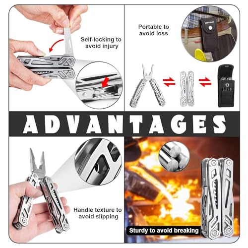 Wetols WE-182 Multitool Needle Nose Pliers,21-In-1 Stainless Steel Multi Tool Pocket Knife thumb #7