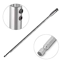 Vista 3 de Juego de brocas de extensión hexagonal de 1/4 de 6 y 12 pulgadas, extensión de broca de pala de madera con 2 llaves de llave para torneros