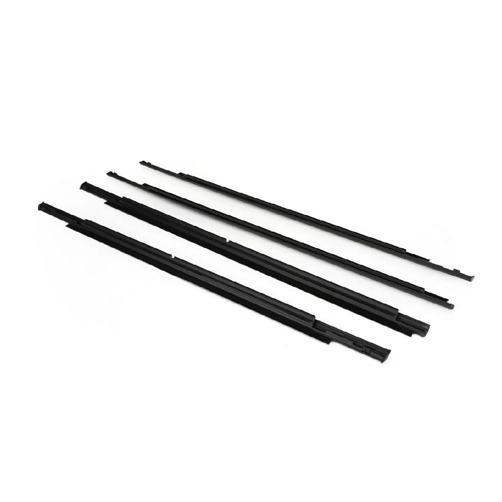 Trfbd One Color 4Pcs Car Window Weatherstrip Black For Mitsubishi For Outlander 2006-2012 Moulding Trim 5727A007 5727A008 Rubber