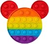 Mouse Cartoon Fidget Toy |Push Pop Bubble Sensory Poppet Toys For Kids And Adults| Rainbow Popper Pop Up Toys For Fun|Autism Special Needs Silicone Stress Reliever Fidget Toys Mouse