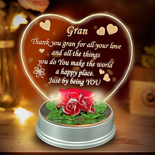 SAFRI Lights Plaque Special Gran Granny Grandma Grandmother Gift Ornaments Christmas Xmas Mothers Day Birthday Anniversary Present
