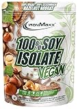 IronMaxx 100 Prozent Sojaprotein Isolate Vegan Pulver wasserlöslich, Geschmack Haselnuss Nougat, 500g Beutel (1er Pack)