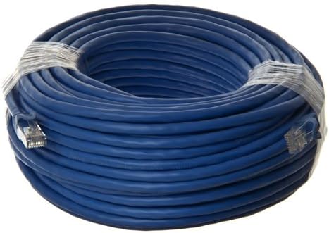 Cmple - Cat6 Network Ethernet Cable with Snagless Molded Boot Blue - 100ft