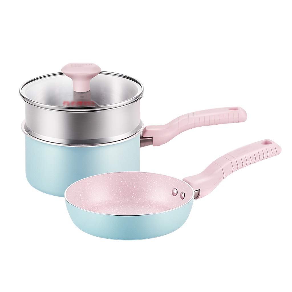 Kochgeschirr-Set, intimer Babynahrungsergänzungstopf, Instant-Nudeln, antihaftbeschichtet, kleine Milch mit Dampfgarer