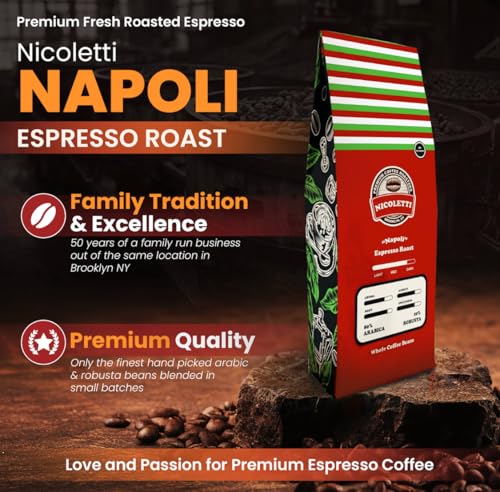 Nicoletti Coffee Espresso Napoli Roast 2lb En Grano miniatura 2