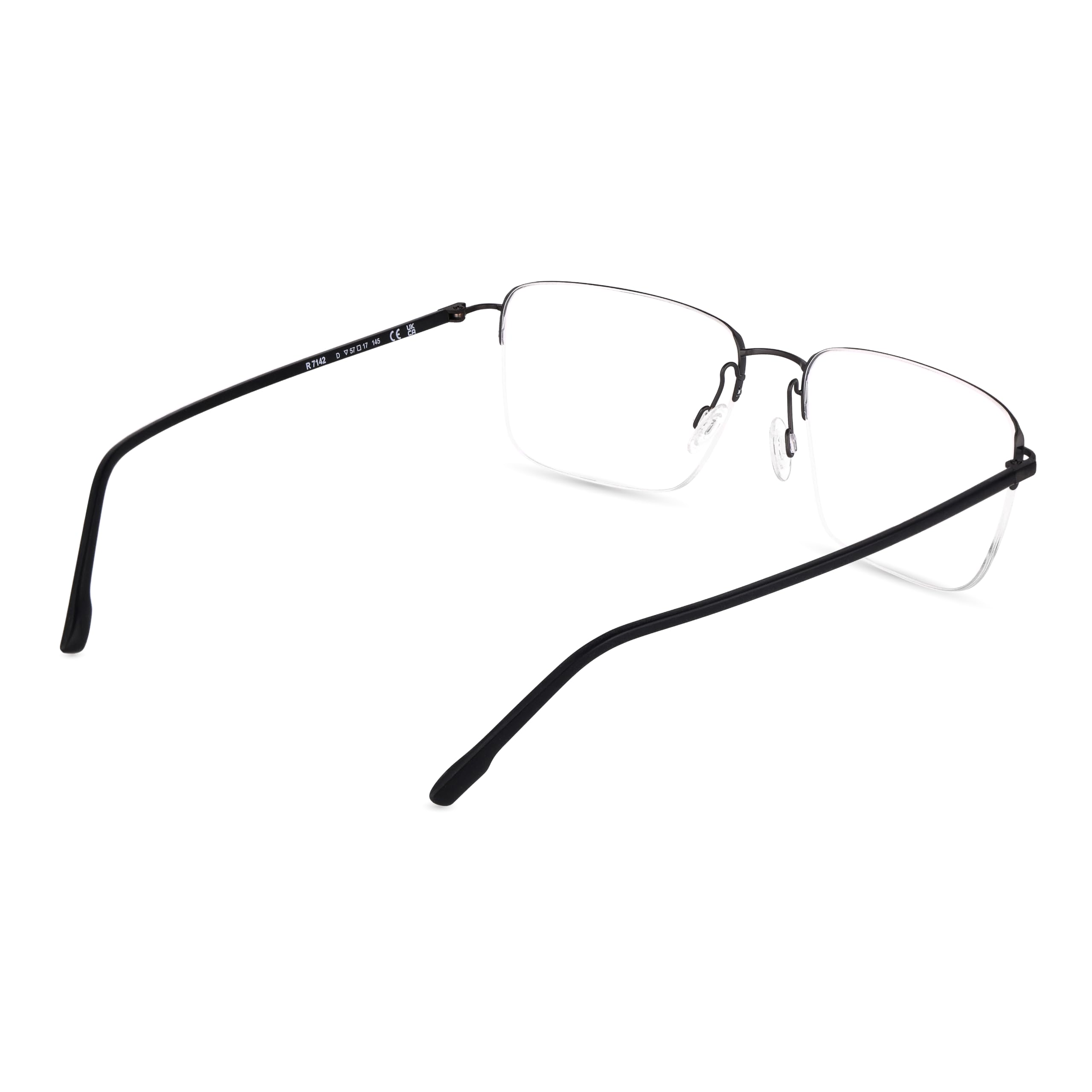 Rodenstock Brille mit Sehstärke für Herren optional mit Sonnenbrillentönung oder Blaulichtfilter, Quadratisch, gefertigt aus Titan (inklusive Brillenetui)