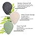 EMOCCI Natural Konjac Sponge for Face - Exfoliating Organic Facial Sponge Set Activated Charcoal Reusable Face Sponge for Makeup Gentle Daily Face Scrub/Skincare Gift Box 3pcs Pack