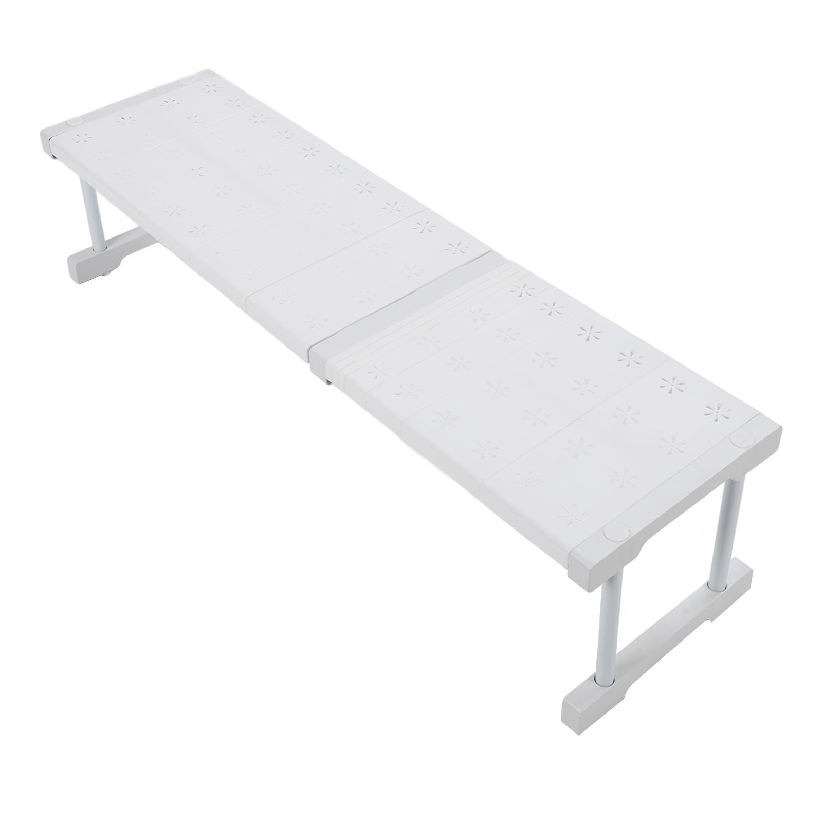 Ripiano espandibile regolabile per armadio da e bagno, in acciaio al carbonio, carico 20 kg, larghezza 24 cm, lunghezza 67-88 cm