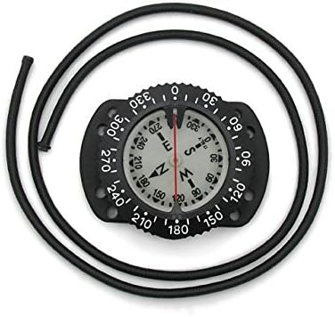 Miniatura 2 de DGX Tech Scuba Dive Bungee Mount Brújula de muñeca - Bisel de trinquete de 360