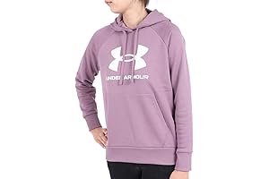 Under Armour Women's Rival Fleece Big Logo Hoodie in Purple