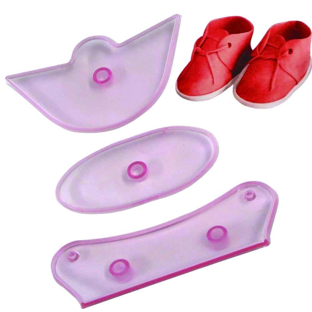 HomeBakers Mart 3Pc Plastic Baby Booty Cutter Baby Boot Mold Icing Cookie Biscuit Fondant Embosser-image-23