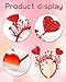 Dolkoic Valentines Heart Headband and Heart Sunglasses for Valentine's Day Halloween Party Accessoires
