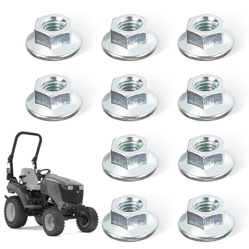 Image of 10mm M142955 Lock Nut Set for 2025R, 2027R, 2032R, 317 320 Skid Steer, 4210, 4310, 4410, CT322 Compact Track Loader, Gator HPX 4X2 Diesel, Gator HPX 4X2 Gas, Gator HPX 4X4 Diesel, 10PCS