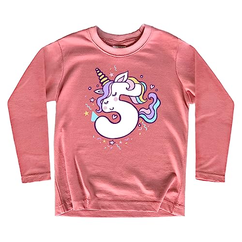 Image of Unicorn 5th Birthday Shirt Outfit for Girls 5 Year Old Fifth Birthday Five Tshirt