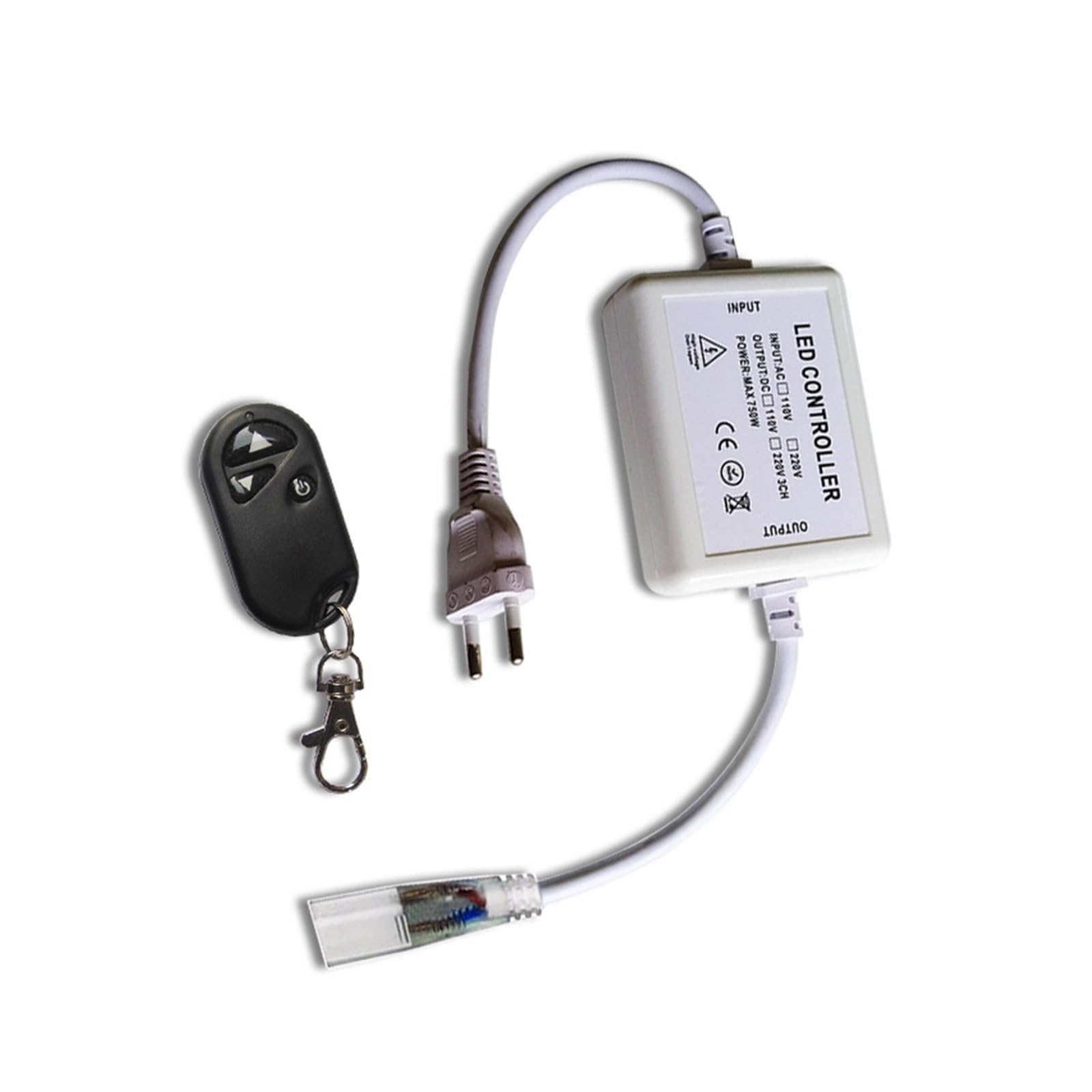 Lampada LED ad alta tensione con dimmer monocanale Lampada monocromatica a 3 pulsanti con dimmer a radiofrequenza(700W)