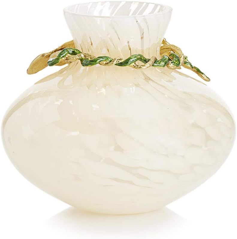 Jay Strongwater Holland Leaf and Flower Vase - Provence #SDH6634-276