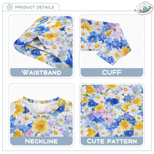 JUNZAN Iceland White Blue Summer Flowers Kids Girls Sweatshirts Hoodies Fleece Kids Hoodies Boys Party 4T3