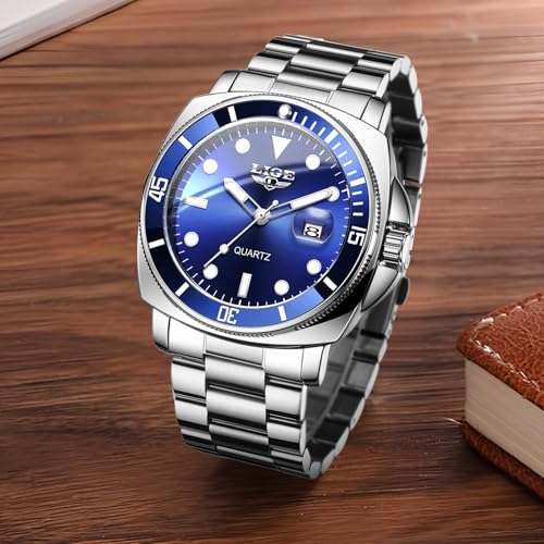 Image of LIGE Mens Roulette Wheel Watches Casino Themed Quartz Analog Watch 3ATM Waterproof Glowing Man Wrist Watches
