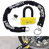 Incluye 3 llaves reversibles de alta seguridad con posibilidad de duplicado por código muy útil en caso de pérdida y una funda textil para la cadena para evitar daños en la pintura de la moto