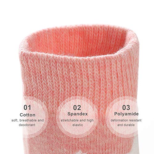 Sunbve 5 Pack Little Girls Cat Crew Cotton Socks #TOP4