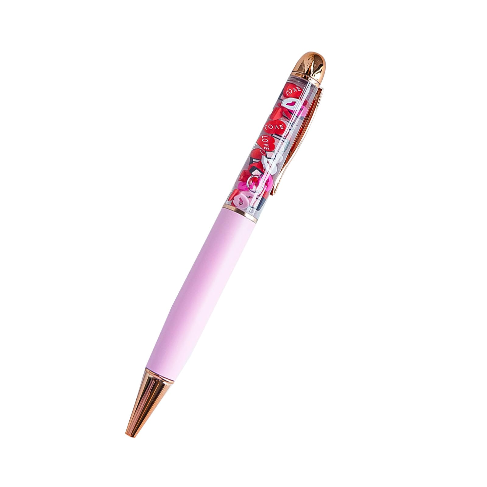 Sikyby Lipstick Love Letters Heart Valentine's Romantic Funny Pens Cute Floater Floating Liquid Writing Journaling Office Pen Unique Gift For Women Men — image 1