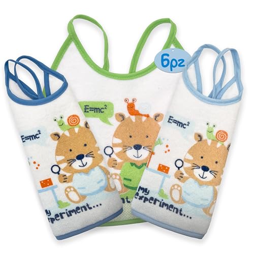 Bavoirs bébé absorbants lot de 6 contre les taches de purée