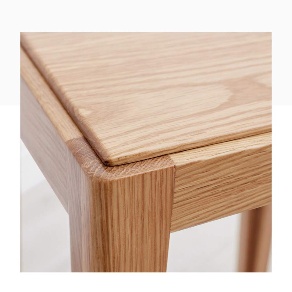 Bijzettafel vierkant van massief eikenhout 30x45x30cm uniek houten blok salontafel kruk plank voor woonkamer kantoor slaapkamer