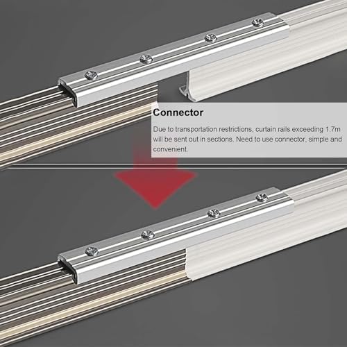 Ceiling Mount Curtain Track System - Flexible Straight/Curved Rail for Shower, Gazebo, Patio, Bedroom - Durable, Easy Install, Ideal for Home Decor