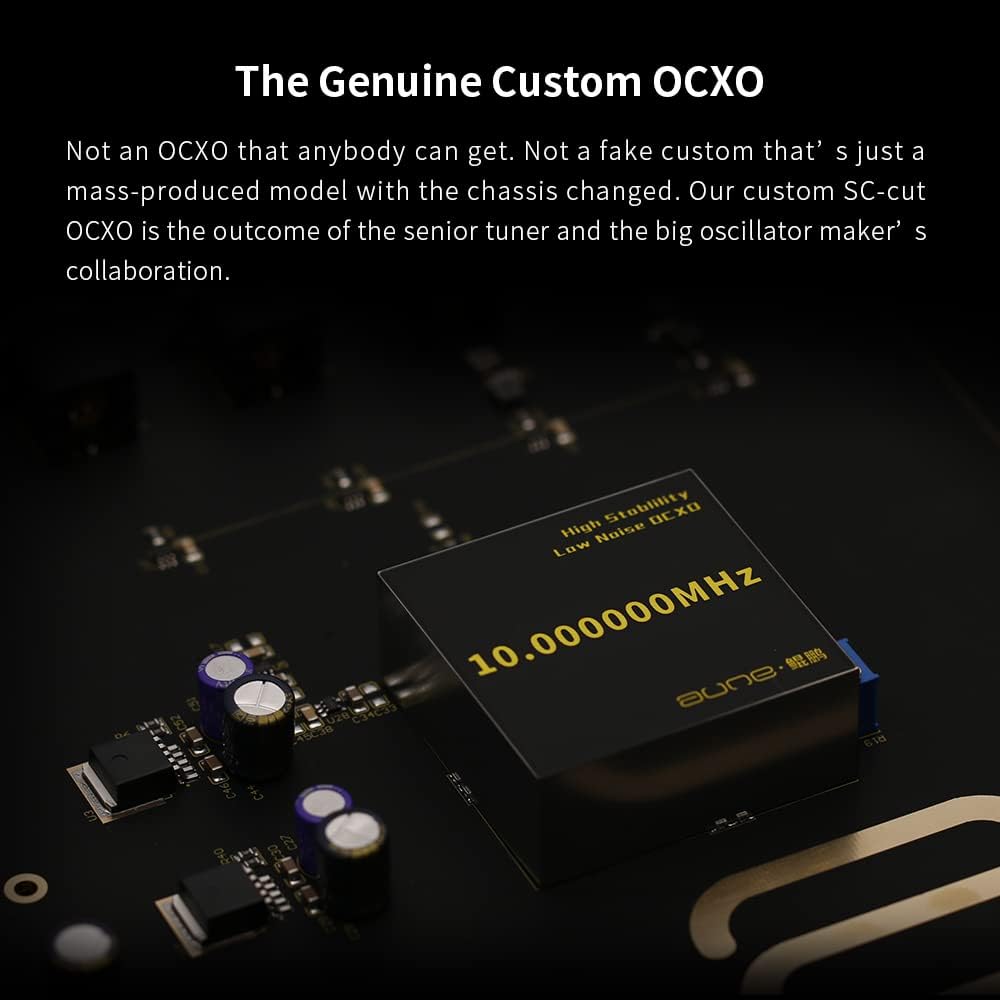 Aune SC1 Audio Clock, 10MHz External OCXO Sine Wave/Square Wave Outputs (for Audio Devices with 10MHz Clock Input Like X1s GT, X5s S9c Pro, S10N, S8c) (Black)