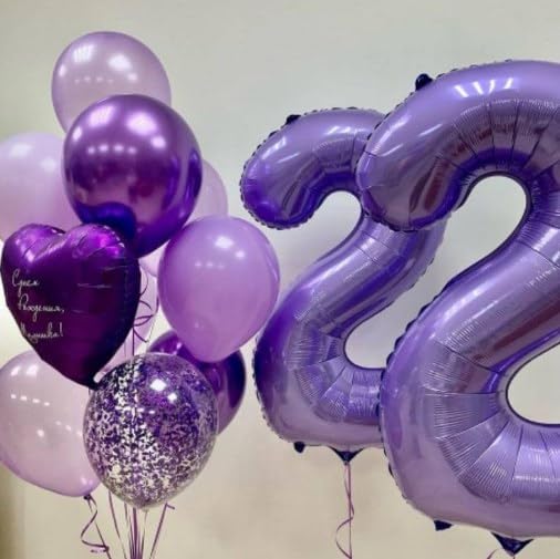 Balloons Birthday Party Decoration Purple Birthday Decoration - 40inch Foil Numb