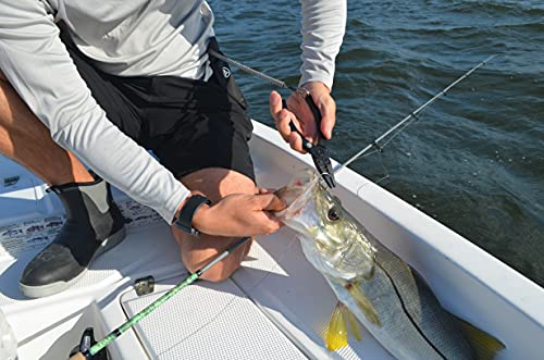 Black Anchor Aluminum Fishing Pliers 6.7" Saltwater Resistant Anodization, Mono, Fluoro & Braid Line Cutters, Nylon Sheath With Belt Loop (Black, 6.7) #TOP7