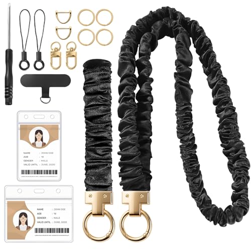 Scrunchie Lanyard with ID Holder Teacher Lanyards for...