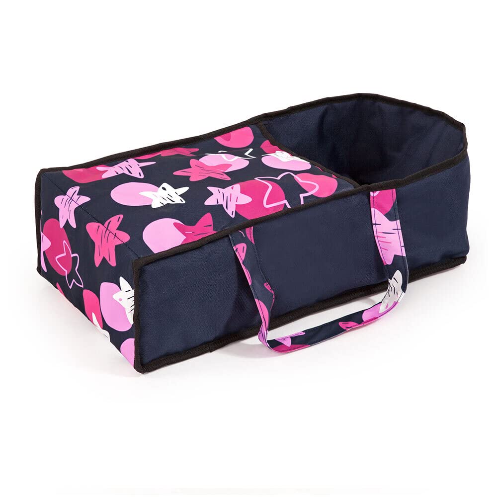 Bayer Design 13627AA Poppenwagen City Star, tas, verstelbaar, jeans-grijs, blauw, roze